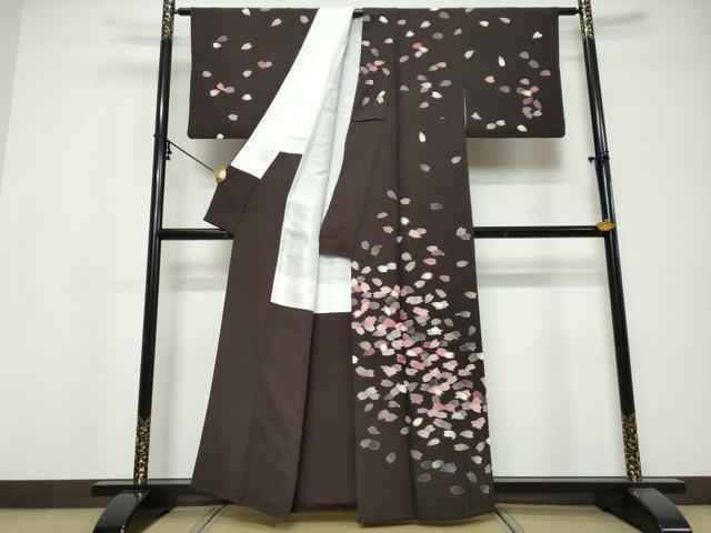 平和屋着物●訪問着 作家物 舞桜文 正絹 逸品 DABI9693ud