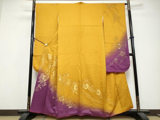 平和屋着物●豪華振袖 螺鈿 辻が花 金糸 正絹 逸品 DABI9695ud