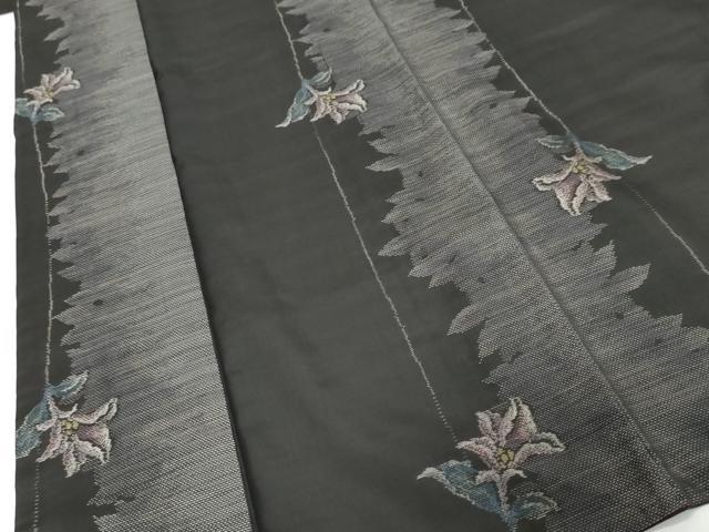 平和屋着物●本場大島紬 9マルキ 総絣 草花文 正絹 逸品 DABI9731ud