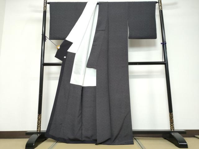 平和屋着物●重要無形文化財 人間国宝 中村勇二郎 江戸小紋 南天蔦の葉文 鈴乃屋扱い 正絹 逸品 DABI9756ud
