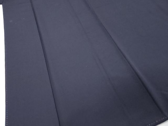 平和屋着物●上質な色無地 草木お茶染 万葉の心 堅牢染 鉄紺色 反端付き 正絹 逸品 DABI9811ud