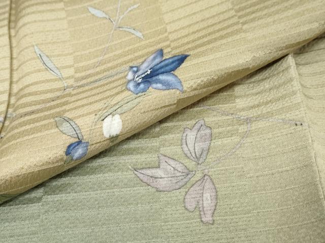 平和屋着物●訪問着 手描き 草花文 暈し染め 正絹 逸品 DABI9817ud
