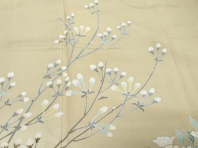 平和屋着物●訪問着 草花文 暈し染め 金彩 正絹 逸品 DABI9826ud
