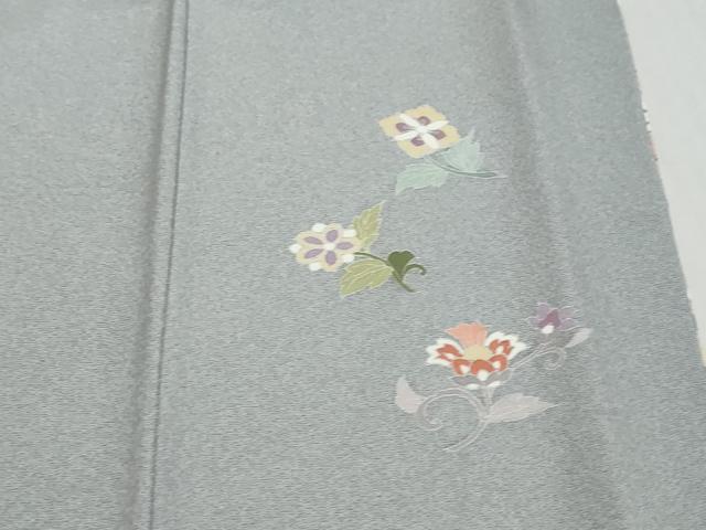 平和屋着物●西陣 京の名門 じゅらく謹製 帝王紫 訪問着 刺繍 色紙草花文 暈し染め 金彩 正絹 逸品 DABI9837ud