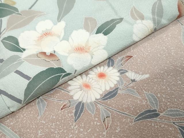 平和屋着物●訪問着 友禅 草花文 暈し染め 正絹 逸品 DABI9860ud