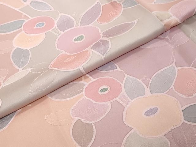 平和屋着物●上質な小紋 地紋起こし 枝花文 正絹 逸品 DABI9866ud