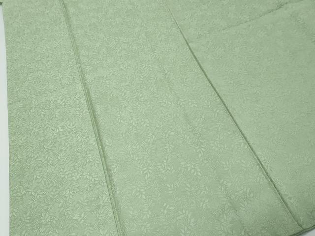 平和屋着物●上質な色無地 南天地紋 薄萌葱色 正絹 逸品 DABI9887ud