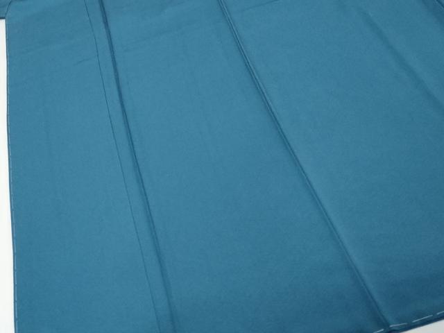 平和屋着物●上質な色無地 藍色 反端付き 正絹 逸品 未使用 DABI9898ud
