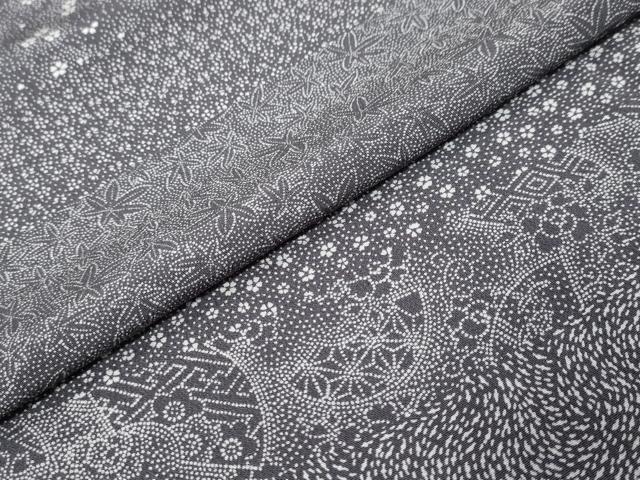 平和屋着物●江戸小紋 百柄 横段吉祥花文 高島屋扱い 正絹 逸品 未使用 DABI9906ud
