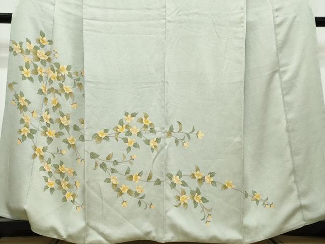 平和屋着物●訪問着 枝花文 正絹 逸品 DABI9927ud