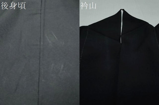 平和屋着物●女優・吉永小百合 訪問着 女人草花文 黒地 金彩 正絹 逸品 DABI9941ud