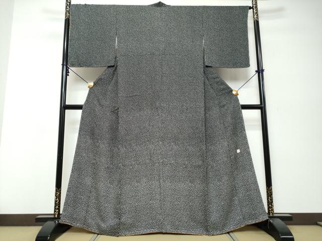 平和屋着物●訪問着 作家物 舞桜文 黒地 正絹 逸品 未使用 DABI9956ud