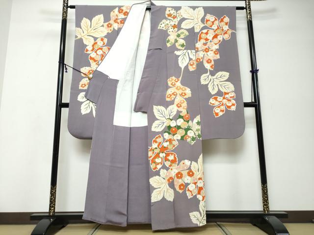 平和屋着物●豪華振袖 駒刺繍 草花文 金彩 鬼しぼ縮緬 正絹 逸品 DABI9960ud