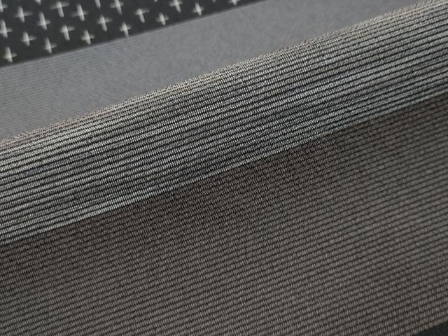 平和屋着物●上質なお召 横段吉祥文 正絹 逸品 DABI9962ud