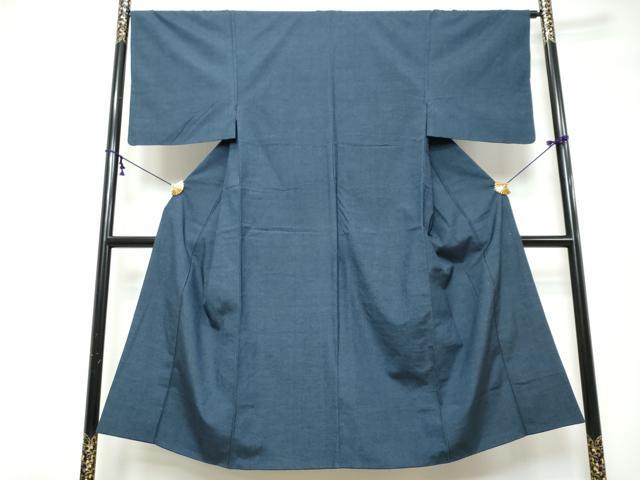 平和屋着物●男性 紬 紺色 正絹 逸品 DABI9980ud