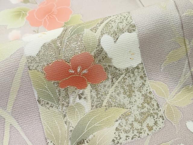 平和屋着物●訪問着 駒刺繍 色紙重ね草花文 暈し染め 金彩 正絹 逸品 DABI9985ud