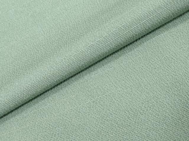 平和屋着物●ファッションデザイナー HIROKO KOSHINO コシノヒロコ監修 色無地 山葵色 正絹 逸品 DABI9995ud