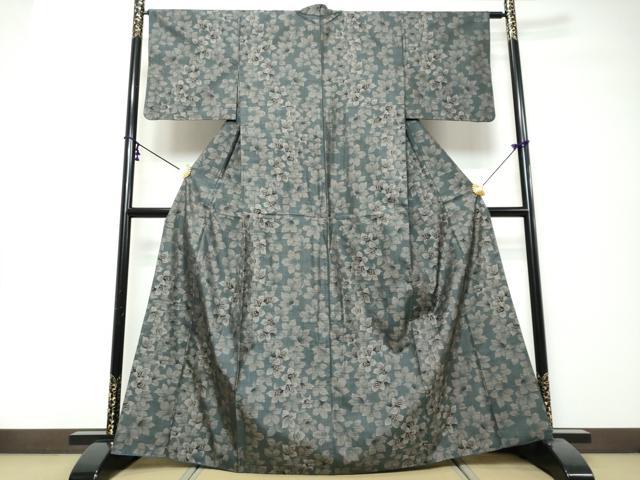 平和屋着物●本場大島紬 9マルキ 舞花文 正絹 逸品 DABI9996ud