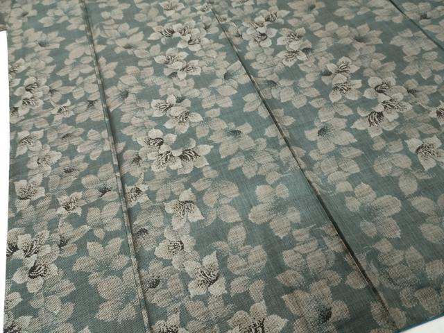 平和屋着物●本場大島紬 9マルキ 舞花文 正絹 逸品 DABI9996ud