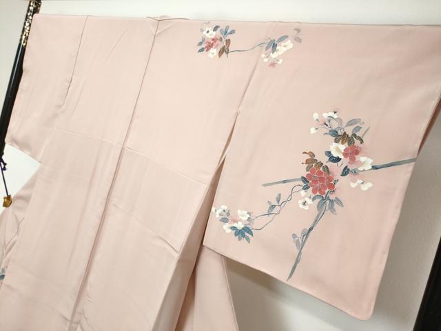 平和屋着物●訪問着 花鳥文 暈し染め 正絹 逸品 DABI9998ud