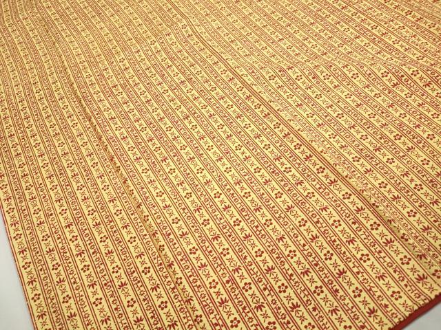平和屋着物■江戸小紋 笹梅間道 村松正雄 反端付き 正絹 逸品 DABJ0029qa