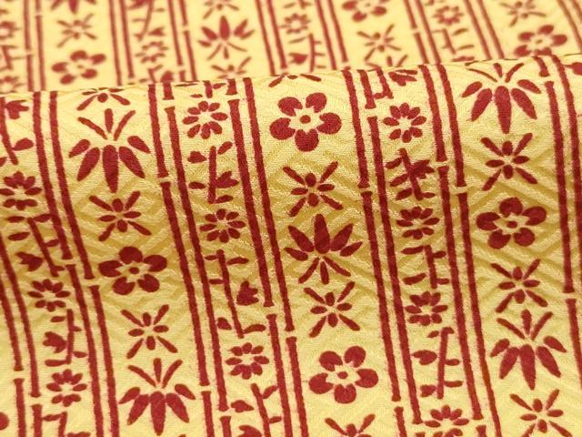 平和屋着物■江戸小紋 笹梅間道 村松正雄 反端付き 正絹 逸品 DABJ0029qa