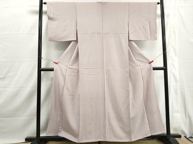 平和屋着物■上質な色無地 花唐草地紋 灰梅色 正絹 逸品 DABJ0035qa