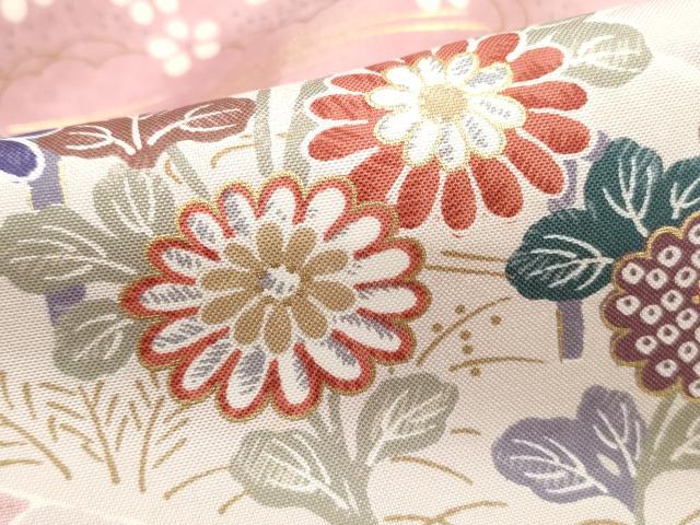 平和屋着物■上質な小紋 花松文 暈し染め 金彩 正絹 逸品 DABJ0037qa