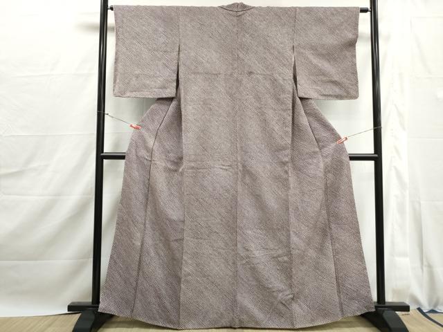 平和屋着物■大変加工の良い総絞り小紋 正絹 逸品 DABJ0062qa