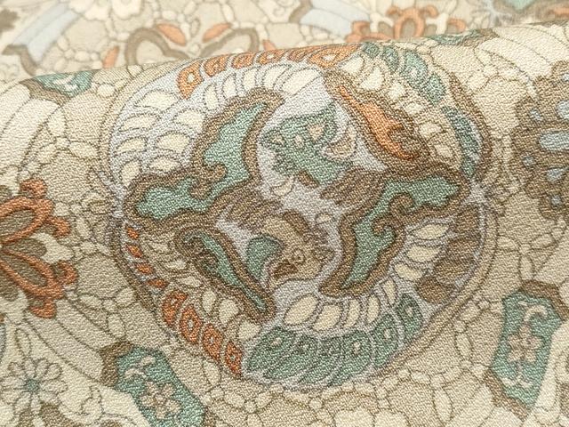 平和屋着物■訪問着 正倉院花鳥文 鳳凰 正絹 逸品 DABJ0074qa