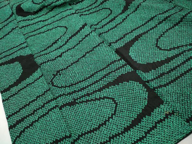 平和屋着物■上質な小紋 総絞り 流水文 正絹 逸品 DABJ0075qa
