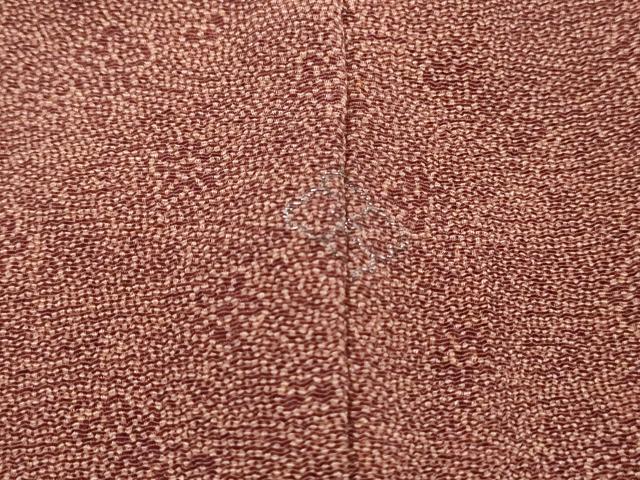 平和屋着物■江戸小紋 小花文 鬼しぼ縮緬 正絹 逸品 DABJ0099qa