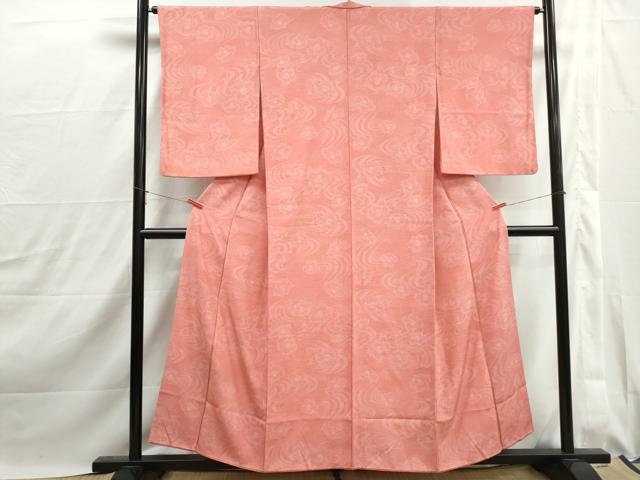 平和屋着物■江戸小紋 流水椿文 正絹 逸品 DABJ0107qa