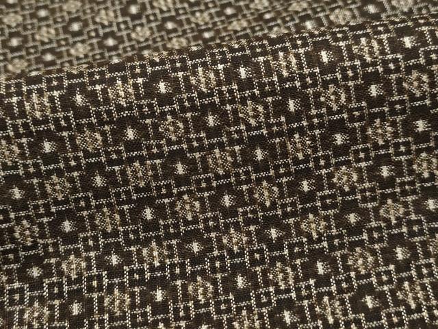 平和屋着物■上質な紬 幾何学文 正絹 逸品 DABJ0118qa