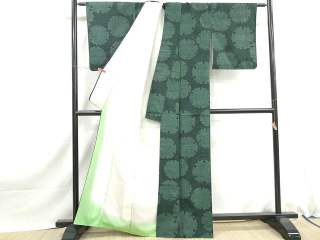 平和屋着物■上質な紬 雪輪文 正絹 逸品 DABJ0120qa
