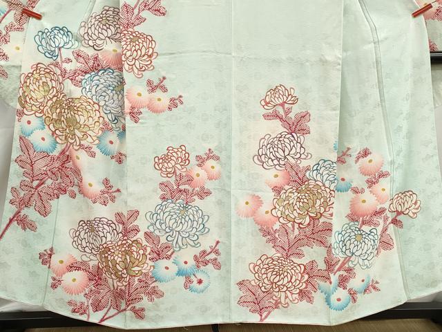 平和屋着物■豪華振袖 駒刺繍 乱菊尽くし文 暈し染め 金銀彩 正絹 逸品 DABJ0169qa