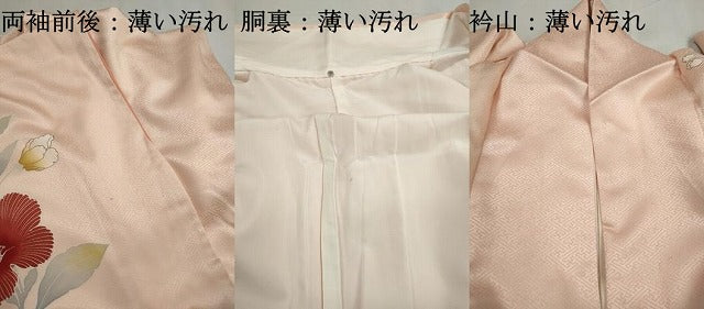 平和屋着物■訪問着 刺繍 草花文 暈し染め 金彩 正絹 逸品 DABJ0185qa