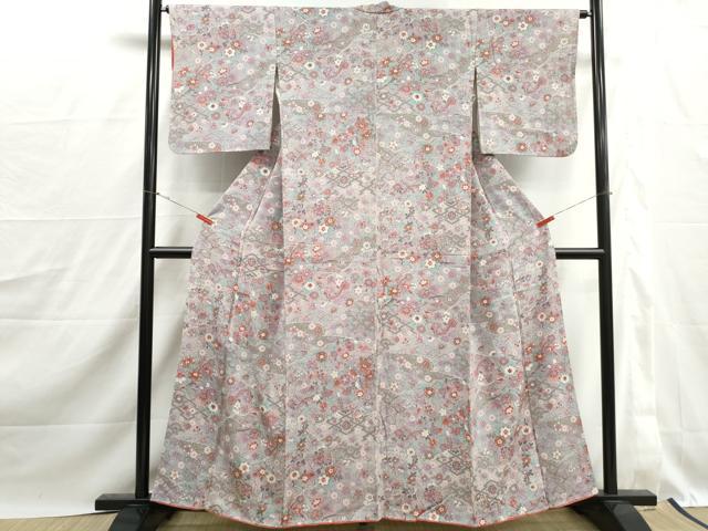 平和屋着物■上質な小紋 花鳥文 鳳凰 金彩 正絹 逸品 DABJ0212qa