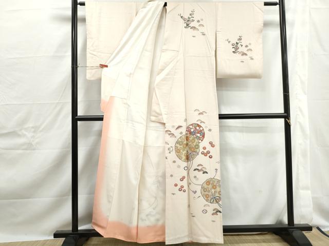 平和屋着物■訪問着 吉祥鏡裏花文 宝尽くし 金彩 正絹 逸品 DABJ0235qa
