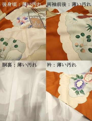 平和屋着物■豪華振袖 雲取り花鳥文 金彩 正絹 逸品 DABJ0261qa