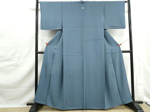 平和屋着物■上質な色無地 湊鼠色 正絹 逸品 DABJ0264qa