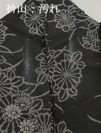 平和屋着物■本場大島紬 9マルキ 草花文 正絹 逸品 DABJ0333qa