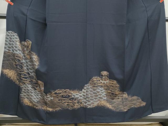 平和屋着物■訪問着 立波貝桶花文 金彩 正絹 逸品 DABJ0338qa