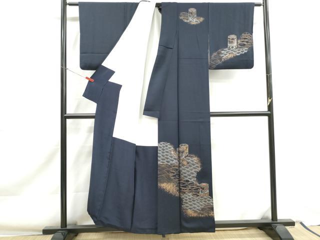 平和屋着物■訪問着 立波貝桶花文 金彩 正絹 逸品 DABJ0338qa