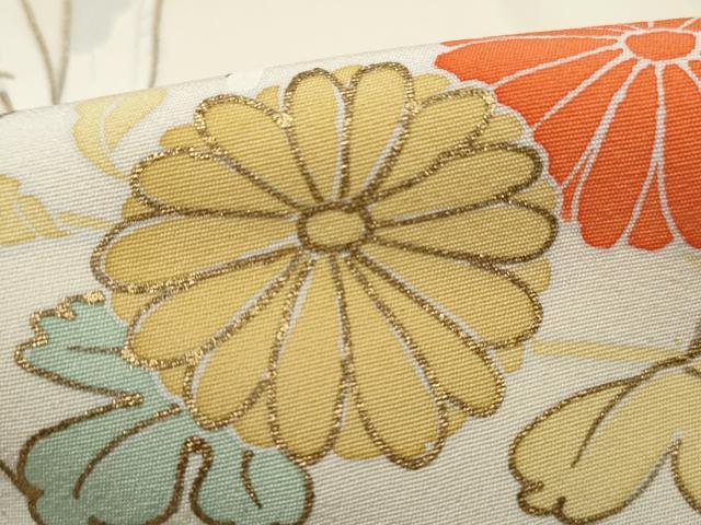 平和屋着物■訪問着 駒刺繍 花蝶丸文 金彩 正絹 逸品 DABJ0369qa