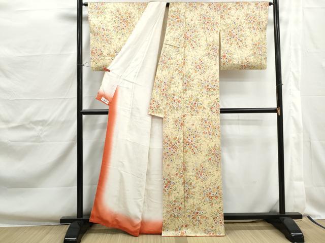 平和屋着物■上質な小紋 草花文 やまと誂製 正絹 逸品 DABJ0374qa