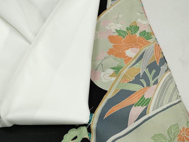 平和屋着物■豪華黒留袖 作家物 流水牡丹文 松竹梅 金彩 正絹 逸品 DABJ0384qa