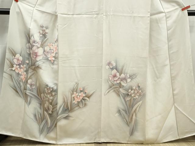 平和屋着物■訪問着 草花文 暈し染め 正絹 逸品 DABJ0390qa