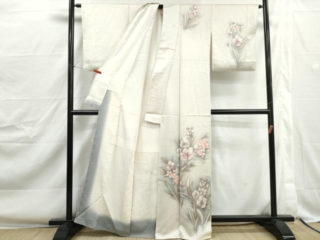 平和屋着物■訪問着 草花文 暈し染め 正絹 逸品 DABJ0390qa