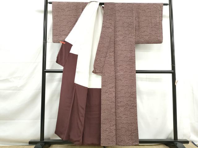 平和屋着物■上質な小紋 露芝文 正絹 逸品 DABJ0395qa